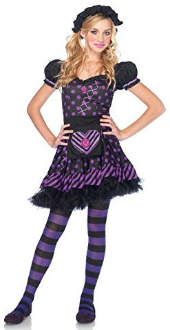 Leg Avenue J49122 Jr Dark Dollie Children's Fancy Dress Costume (Medium/Large, 2-Piece)
