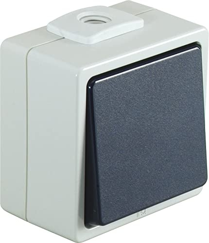 OPUS® AQUA Schalter und Taster Ausführung Universalschalter Aus/Wechsel, Farbe hellgrau/stahlblau