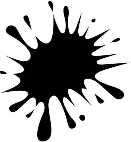 Samunshi® Farbkleckse Aufkleber Klecks Sticker 7,5 x 8cm schwarz