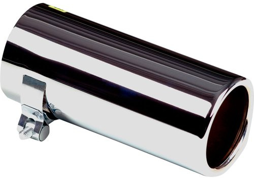AutoStyle Endrohr Edelstahl - rund 76mm - Länge 170mm | 50-60mm Anschluß