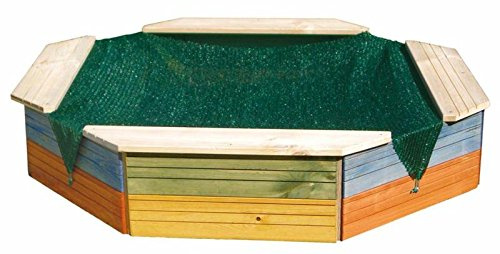 Woodyland 130 x 130 x 27 cm Sandkasten mit Schutzhaube (farbig