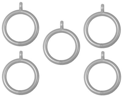 Merriway BH03266 Anelli per Aste per Tende in Plastica con Occhiello Fisso, Bianco, 25 mm, Set di 24 Pezzi