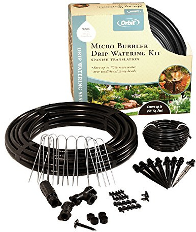 Orbit Drip Irrigation Watering Kit, Micro Bubbler System, 250 Sq Ft, Model 69525