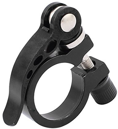 sourcing map 30mm Rennrad Sattelstütze Klemme Schwarz 1St Schnellspanner | Silber, Blau, Rot, Metall, Einstellbare Größe, Einfache Lagerung Und Transport, Einfache Montage