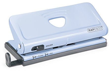 Rapesco 1323 Verstellbarer 6-Fach Terminplanerlocher, 10 Blatt Kapazität, Hellblau