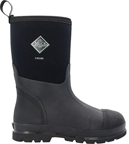 MUCK Men's Chore Classic Mid Work Boot, Black, Size 10(M)