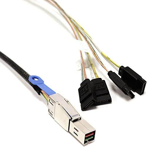 BeMatik - MiniSAS-HD par câble SFF8644 à 1m 7 Broches SATA