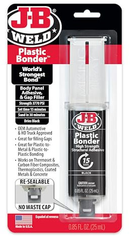 Simply 50139 J-B Weld PlasticBonder- Black,25 ml