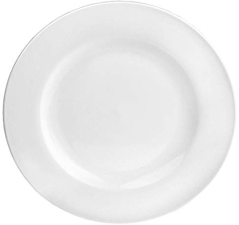 Fsmisc 305093 Plate, Porcelain, White, 170 mm, Pack of 6