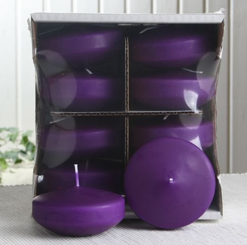 CandleCorner XL-Schwimmkerzen 8 Std. Brenndauer, 8er-Pack, lila-violett