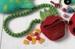 En Gry og Sif Kindertaschen und -geldbeutel Kinder Geldbeutel Erdbeere