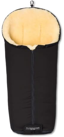 Hofbrucker Lammfell-Fußsack Iglu Kinderwagen, Buggy/Winterfußsack atmungsaktiv/Warmer Fußsack wind- & wasserabweisend