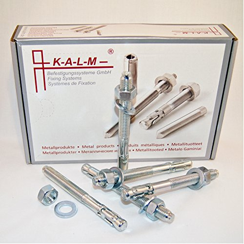 KALM Keilanker aus rostfreiem A4 Stahl KDK-E – M10 mit 45mm Klemmdicke & 115mm Länge – 25 Stück