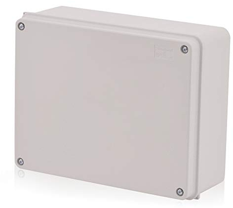 Intratec Sicherungskasten Aufputz grau – Verteilerdose IP 65 für einfache Aufputz Installation Zuhause & Gewerbe – Leergehäuse mit rostfreien Kreuzschlitz-Schrauben – 240x180x100mm
