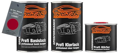TRISTARcolor Car paint Set can ready for spraying for Gen. Motors/Holden 10981 Firethorn Red Base coat + 2K clear coat 2.5l