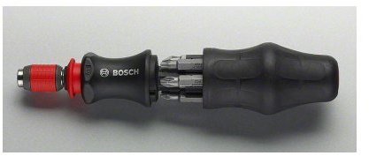 Bosch 2 608 000 490 - Juego de destornilladores Power Handle - Handgriff mit PH1, PH2, PZ1, PZ2, S1,0x0,5, T20 (pack de 1)