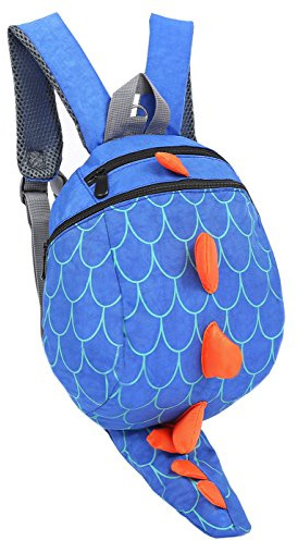 ZHUANNIAN Kids Toddlers Dinosaur Backpack with Safety Leash for Boys Girls(Blue)