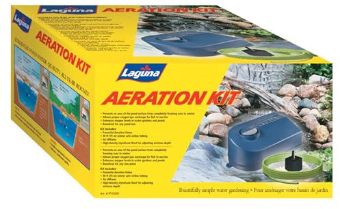 Laguna Aeration Kit for Ponds – Year-Round Water Aeration System – Improves Oxygen Exchange & Prevents Freezing – Includes Pump, 30 ft Airline Tubing, Air Stone & Float – For All Pond Sizes
