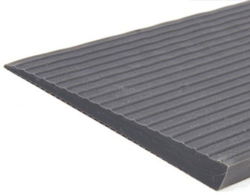 FabaCare Schwellenrampe Gummi, Rampe für Türschwellen, grau, Türschwellenrampe, Rollstuhlrampe, 40 mm x 250 mm x 1000 mm, Schwellenhöhe 4 cm