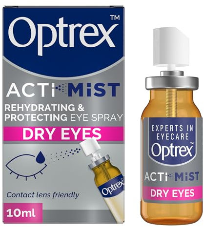 Optrex Actimist 10 ml Spray - Dual Action Relief For Tired, Dry Eyes - Long-Lasting Treatment For Discomfort And Fatigue