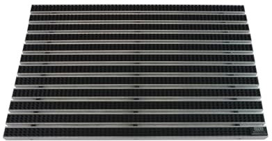 EMCO Eingangsmatte DIPLOMAT 22mm Bürsten schwarz Fußmatte Schmutzfangmatte Fußabtreter Antirutschmatte, Größe:100x50cm