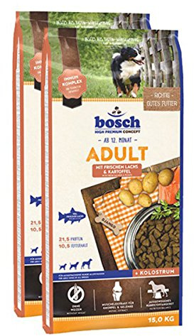 Bosch Hundefutter Verschiedene Sorten 2x15kg Lachs & Kartoffel