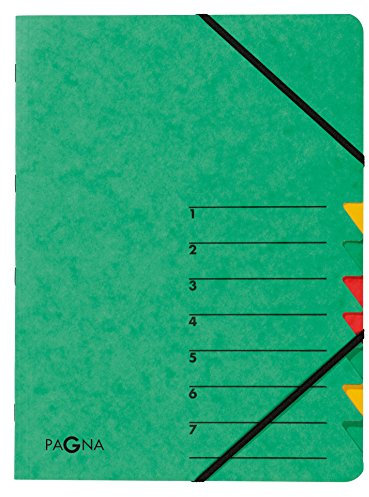 Pagna Ordnungsmappe Easy (Sammelmappe, 7 Fächer, 1-7) grün