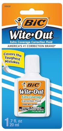 Bic Wite Out Extra Coverage Correction Fluid-.7oz