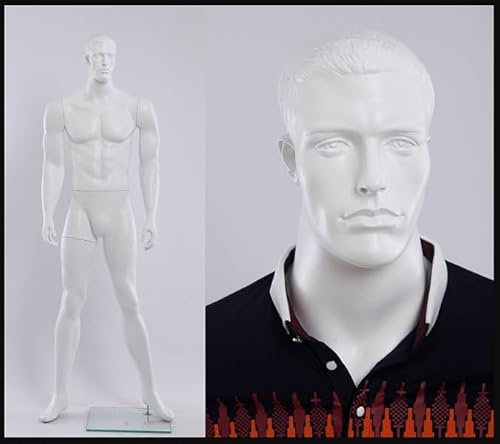 Euroton MA12-6 männliche Schaufensterpuppe weiß in matt lackierte abstrakte Schaufensterpuppe Mannequin Male
