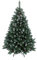 RS Trade HXT 15013 Schneebaum 210 cm Weihnachtsbaum künstlich mit Schnee und Zapfen (Ø ca. 135 cm) ca. 1400 Spitzen, schwer entflammbar, Schnellaufbau Klappsystem, inkl. Christbaum Ständer