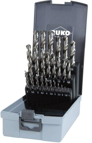 Ruko R214215RO HSS-G Spiralbohrersatz DIN 338 Typ N glänzend 25-teilig