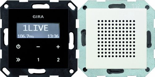 Gira 5222037 228027 Unterputz Radio RDS System 55, reinweiß matt