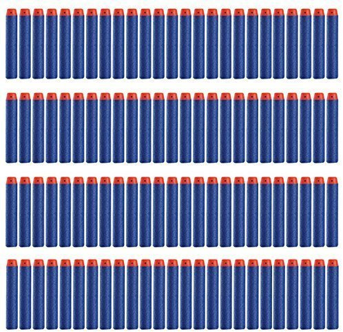 TOPWAYS® 100 Pcs 7.2cm Foam Dart Refill Bullet Strike Elite für Nerf Pfeile Pistole Gun Nerf N-Strike Elite Series Darts Blasters Spielzeugpistole (blau 100 Stück)