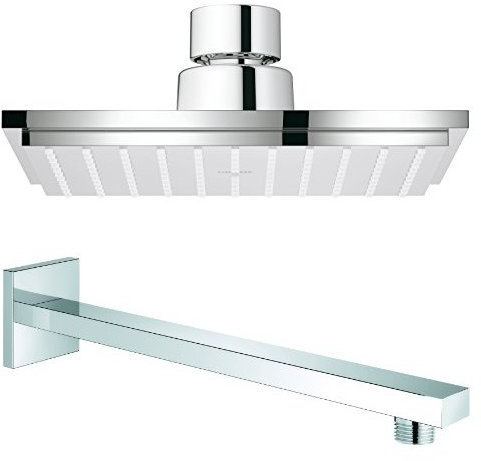 GROHE Euphoria Cube , Brause-und Duschsysteme - Kopfbrause + Rainshower Brausearm , BUNDLE