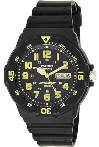 Casio MRW-200H-9 - Reloj de Pulsera para Mujer, Amarillo/Negro