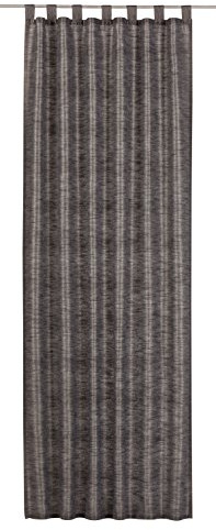 Elbersdrucke Gardine Schlaufenschal Metropolis 07 grau Blickdicht 255 x 140 cm Vorhang mit Schlaufen für Wohnzimmer Schlafzimmer Flur