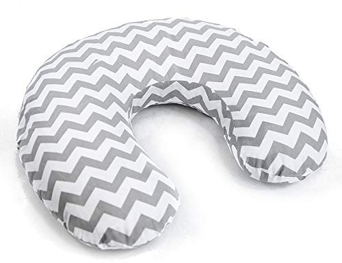 Babymam Breast Feeding Pillow Nursing Maternity Pregnancy Baby Cushion and Removable Cotton Cover (Zig zag)