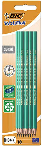 BIC 8902741 Bleistift Evolution Original 650 HB, Blisterà10Stück,grün