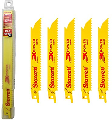 Starrett Wood Cutting Reciprocating Saw Blades 150mm (6-inch) - Pack of 5