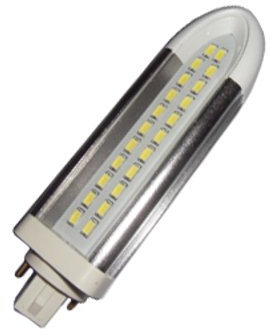 PL LED Bulb 12W G24d 2 Pin Warm Light 3000K 1200Lm.