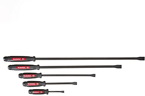 Mayhew Tools 61366 Dominator Pry Bar Set, 5-Piece Curved, Black Oxide Finish