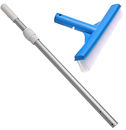 Bürste kurz, Reinigungsbürste mit Alu Teleskopstange Ø 3cm, zweiteilig, Stange ausziehbar bis ca.120cm, sehr stabile Ausführung, Top Qualität!