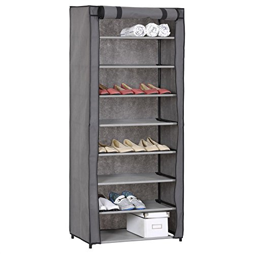 IDIMEX Meuble à Chaussures en Tissu Tamara 8 tablettes