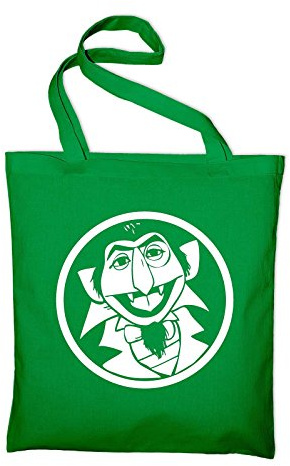 STYLETEX23 Graf Zahl Fun Jutebeutel Baumwolltasche, grün