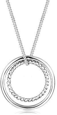 Elli Halskette Damen mit Kreis Ring Symbol Geo Basic Trend