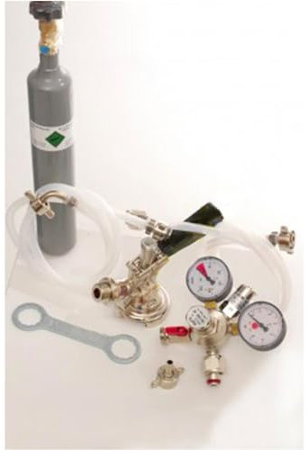 Zubehörpaket 1 mit Kombi Fitting, 7mm Bierschlauch und 0,5 kg CO2 Flasche
