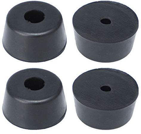 uxcell Tapered Rubber Pad Feet Bumper Washer 28mm x 14mm 4Pcs Black