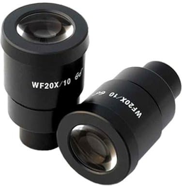 AmScope EP20X30 Pair of Super Widefield 20X Microscope Eyepieces (30mm), Black