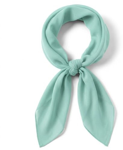 TigerTie Damen Chiffon Halstuch – Luftig und angenehm zu tragen – 90 x 90 cm, einfarbig unicolor