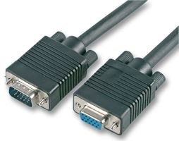 0.5m SVGA/VGA Cable - Male to Female 15 Pin Shielded lead for Monitors LCD, Plasma (BY CABLES 4 ALL)
